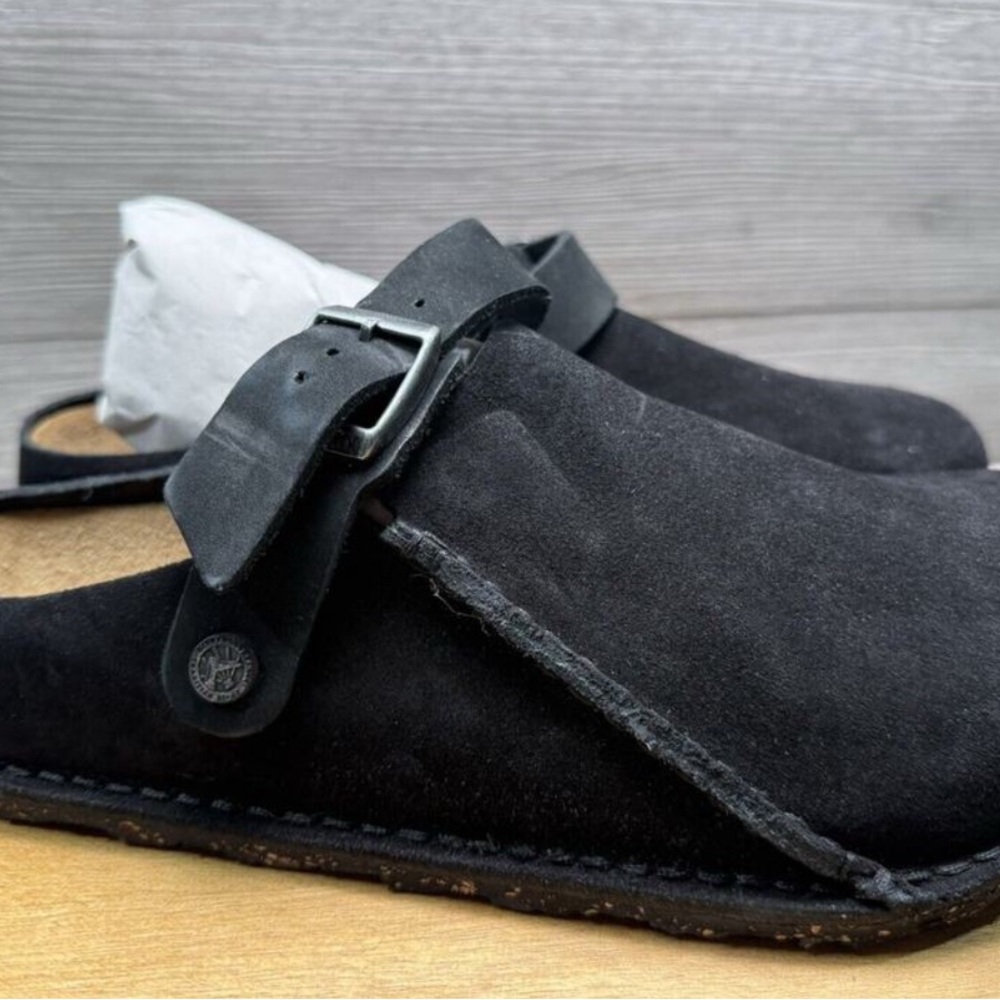 Birkenstock Black Suede Slip-Ons